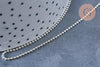 EP Bracelet chaine de cheville boule très fine argent 925 massif 22.8cm, chaine en argent pour création bijoux, x1 G8228