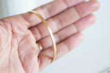 EP Bracelet jonc gravé acier doré 66mm, x1 (G3066)