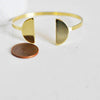 EP-Bracelet jonc réglable demi-cercle 14k, laiton doré 14K,bracelet géométrique,fabrication bijoux, bracelet doré, 64mm G6608