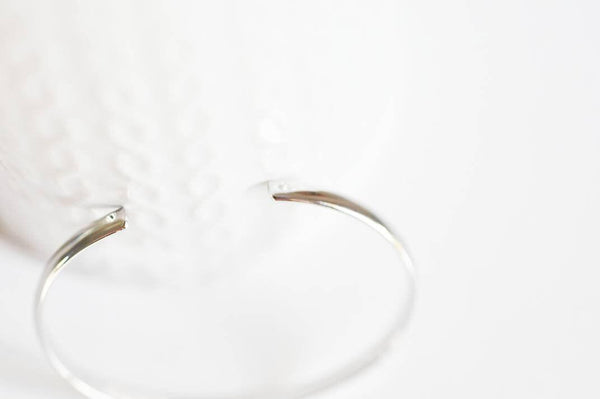 EP Bracelet jonc réglable finition or blanc percé 55mm, x1 (G0525)