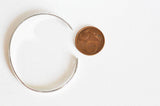EP Bracelet jonc réglable finition or blanc percé 55mm, x1 (G0525)