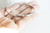 EP Bracelet jonc réglable finition or blanc percé 55mm, x1 (G0525)