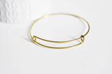 EP-Bracelet jonc réglable laiton brut 65mm, x1 (G1902)