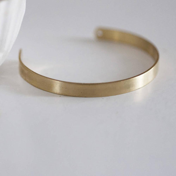 EP Bracelet manchette réglable 2 trous laiton brut, fournitures créatives, laiton brut, bracelet laiton, fabrication bijoux, bracelet doré,6mm