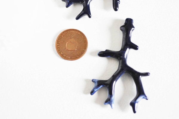 EP Branche corail bleu, fournitures créatives, perles corail,corail de synthèse, fabrication bijoux,perle acrylique, x 2,61mm-G1877