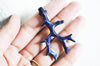 EP Branche corail bleu, fournitures créatives, perles corail,corail de synthèse, fabrication bijoux,perle acrylique, x 2,61mm-G1877