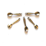 EP Breloque cuillère argentée, fournitures créatives, breloque cuisine, pendentif argent,creation bijoux, mini pendentif,breloque cuisine,2.3cm
