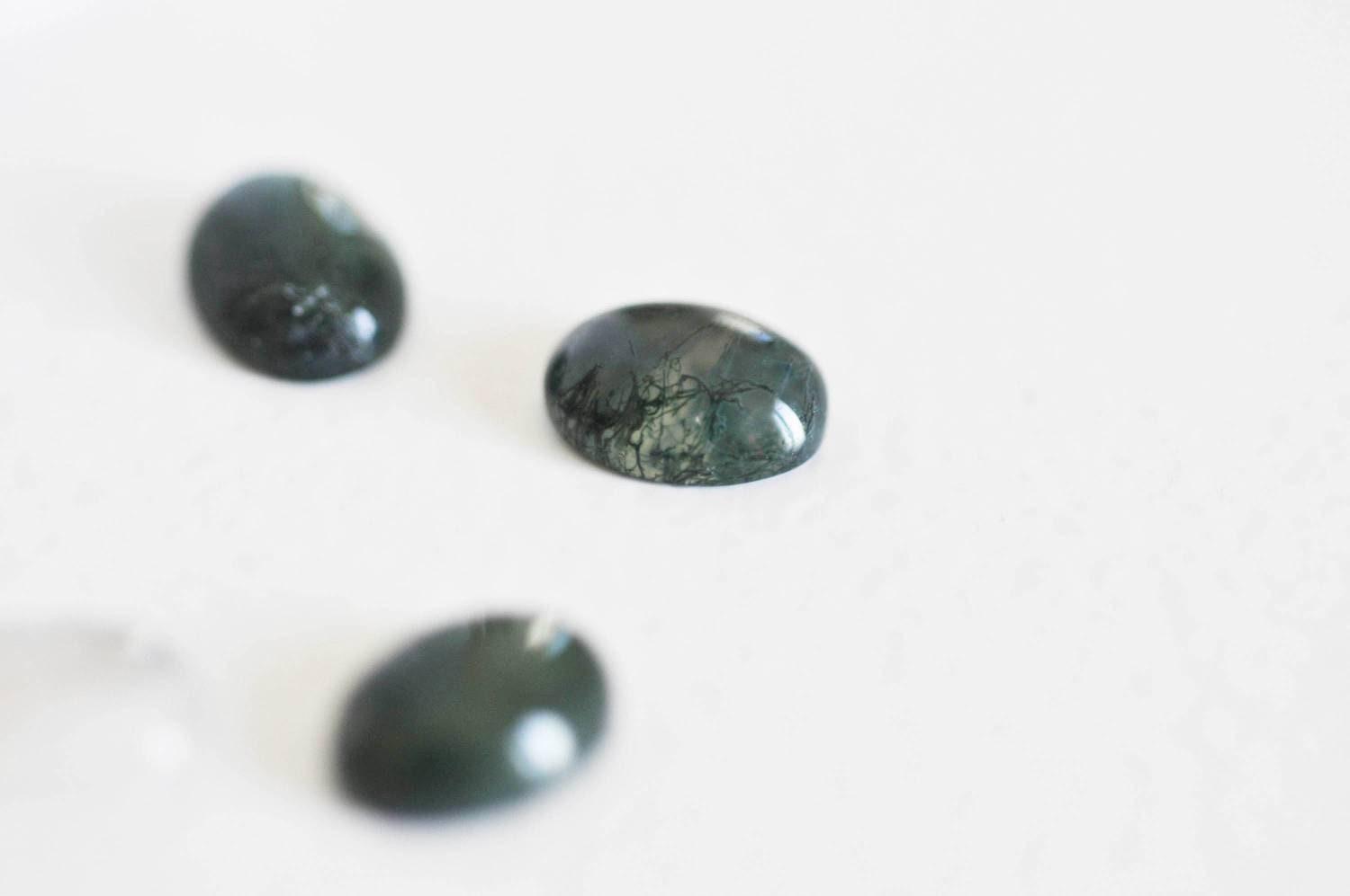 EP Cabochon agate verte, fournitures créatives, cabochon ovale, agate naturelle,10 x 14mm, cabochon agate, bijou pierre,pierre naturelle G282