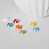 EP Cabochon dôme rond verre irisé,fournitures créatives, cabochon rond, cabochon céramique fait main, 9mm, x 10- 20 ou 50 pièces-G120