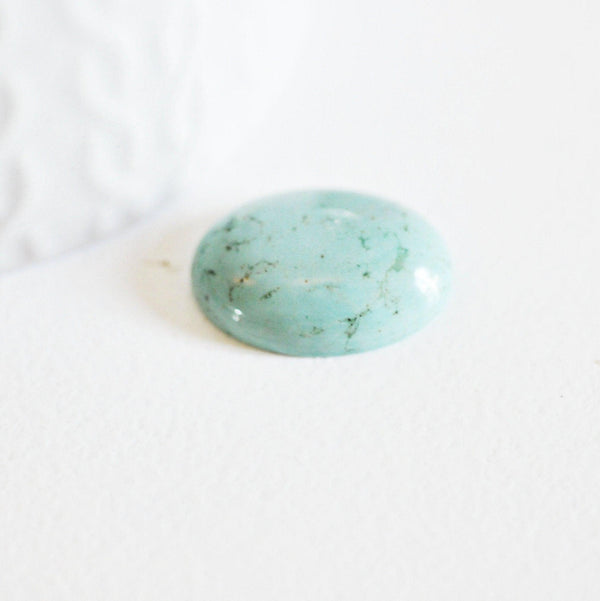 EP Cabochon turquoise verte naturelle 25x18mm, x1 (G2591)