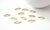 EP Cabochons navette laiton brut 1 trou, breloque laiton,Sans nickel,laiton brut,marquise dorée,création bijoux, les 50-G2206