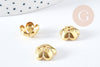 EP-Calottes fleur laiton brut 14mm,x10 (G9227)