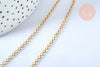 EP Chaine complète acier dorée 14k 2mm,45cm, x1 G3646