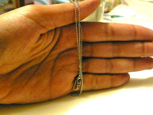 EP Chaine complète platine boule facettée 1.5mm/40cm, x1 (G2423)