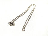 EP Chaine complète platine boule facettée 1.5mm/40cm, x1 (G2423)