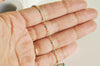 EP Chaine dorée 14 carats fantaisie acier inoxydable résine bleu 1.5mm, x1 metre (G1417)