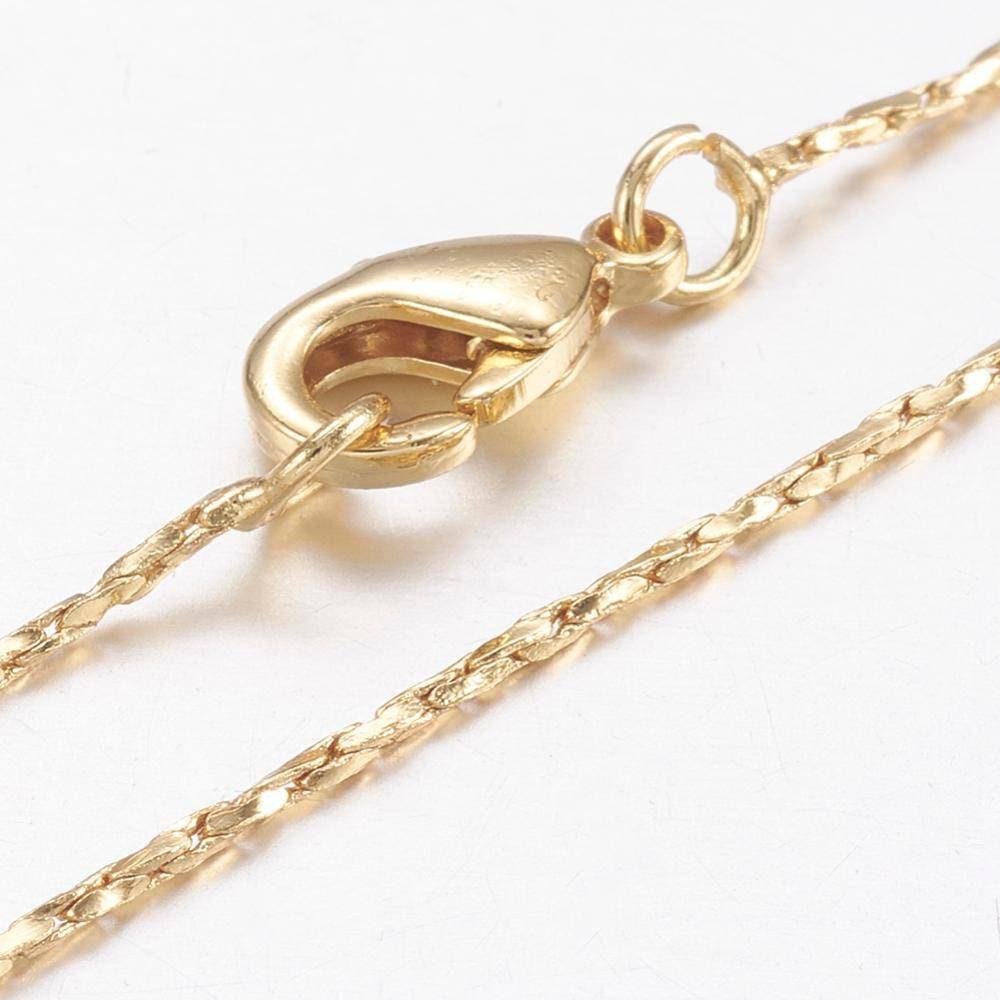 EP Chaine dorée 18k très fine,chaine qualité,chaine collier, création bijoux, chaine complète,chaine dorée,1 mm, 45cm , x1,G393