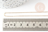 EP Chaine fine dorée gold-filled 14K 1.02mm/45cm, chaine collier avec fermoir création bijoux, x1 (G9238)