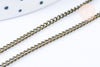 EP Chaine plate laiton bronze 3.7mm, maille non soudée, fournitures pour création de bijoux bronze, la bobine de 92m G6938