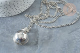 EP Collier Pendentif montre de poche rétro zamac platine 36mm, x1 G7854