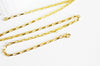EP Collier acier doré 18k maille rectangle,chaine qualite,création bijoux,chaine complète,acier inoxydable,4x2mm,chaine complète-G1757