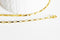 EP Collier acier doré 18k maille rectangle,chaine qualite,création bijoux,chaine complète,acier inoxydable,4x2mm,chaine complète-G1757