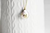 EP Collier chaine acier dorée 14k perle étoile, chaine fantaisie,collier sans nickel,perle naturelle, acier doré,chaine complète,2mm,42cm,G3421