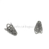 EP Cônes noir metalgun dentelle, embouts bijoux, création bijoux, apprêts noirs,dentelle grise, collerette,10 pcs,1.6cm-G689