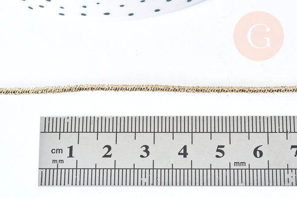 EP-Cordon doré rigide polyester 2mm, x 1Mètre (G6854)