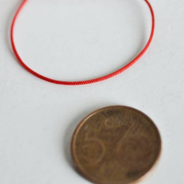 EP Cordon polyester rouge 0.7mm, 5 ou 10 mètres,G3218