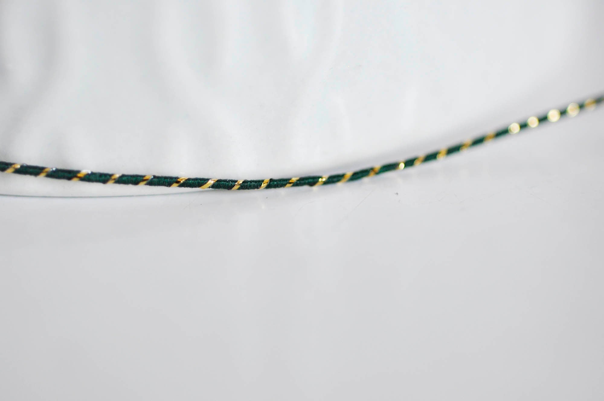 EP Cordon vert foncé or, fabrication bijoux,création bijoux,ruban mariage,fourniture créative, scrapbooking, 1.5mm, longueur 1 mètre-G1169