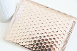EP-Enveloppes à bulles en plastique rose clair brillant 150x130mm, x9 (G4796)
