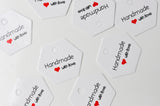 EP-Etiquette kraft fait main avec amour préparation paquet cadeau, emballage cadeau,sachet mariage, 30x35mm, x20 G4148
