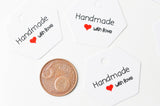 EP-Etiquette kraft fait main avec amour préparation paquet cadeau, emballage cadeau,sachet mariage, 30x35mm, x20 G4148