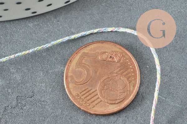 EP-Fil multicolore métallisé 0.8mm, x1 ou x5 ou x10 mètres G8222