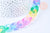 EP-Grosse Chaine acrylique multicolore pastel plastique 20.5x30mm, x1 mètre G6281