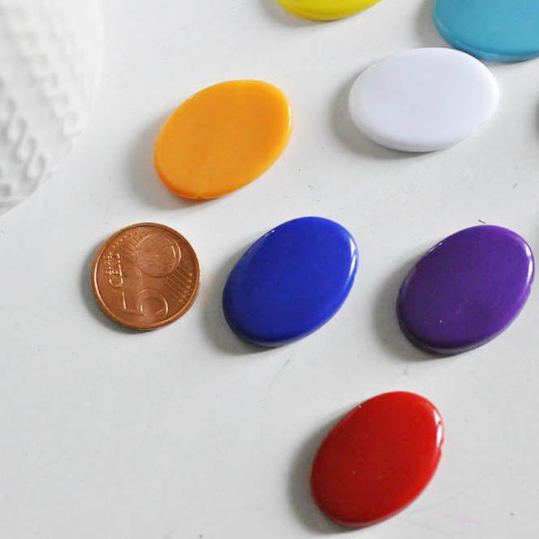 EP Grosse perle ovale plastique x10 (G0853)