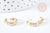 EP-Mini créoles zircons laiton doré 18K 15mm, la paire (G8760)