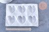 EP -Moule en silicone 6 coeurs 22cm, x1 G5944