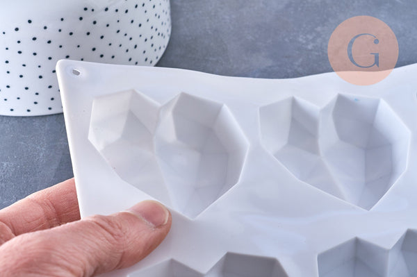 EP -Moule en silicone 6 coeurs 22cm, x1 G5944