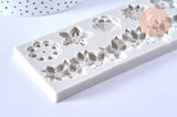 EP Moules en silicone fleurs, Moule patisserie, moule en silicone pour réaliser des bijoux avec inclusion en résine,14.5cm x1 G4182