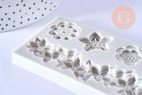 EP Moules en silicone fleurs, Moule patisserie, moule en silicone pour réaliser des bijoux avec inclusion en résine,14.5cm x1 G4182