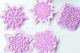 EP Moules en silicone flocon de neige, emporte-pièce en silicone pour pâtisserie cuisine gateau et loisirs créatifs,53-68mm, les 5 G4075