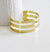 EP NE PAS RENOUVELER Bracelet manchette rayures laiton brut largeur 20mm, x1 (G4878)