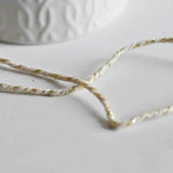 EP NE PAS RENOUVELER Cordon blanc or, fabrication bijoux, création bijoux,ruban mariage,fourniture créative, scrapbooking, largeur 2.5mm, longueur 5 mètres-G1164