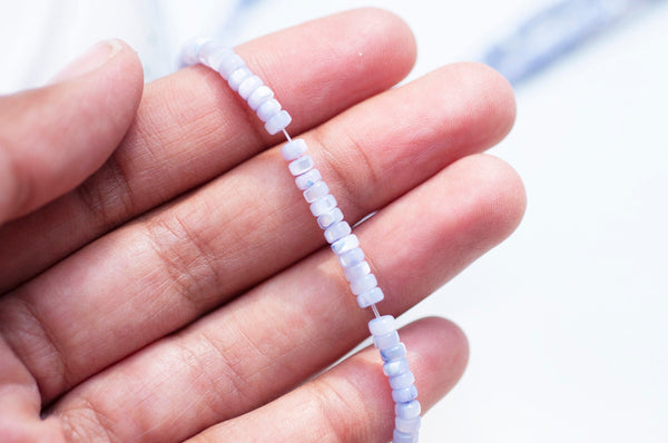 EP NE PAS RENOUVELER perle nacre naturelle heishi violet pastel,tube coquillage coloré,perle coquillage,création bijoux,2x4mm, le fil de 185 perles G4772