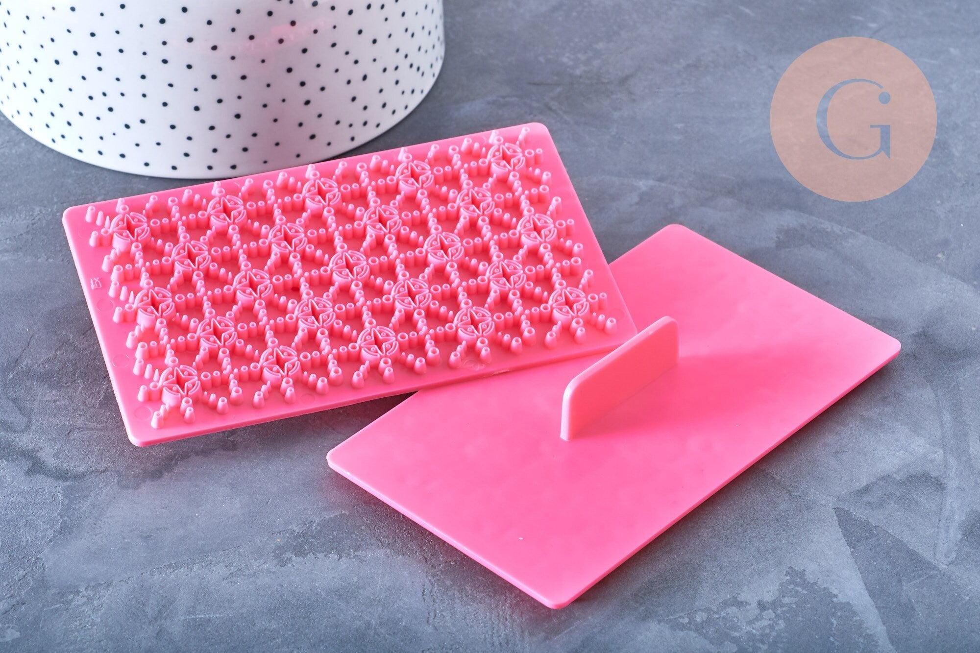 EP-NPR-tampon biscuit silicone rose 12.2cm, x1 (G4179)