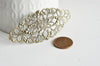 EP Pendentif Estampe fleur filigrane bronze, fourniture créatives, charm dentelle , pendentif bronze,81mm