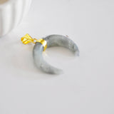 EP Pendentif Lune Labradorite naturelle 32mm (G2380)