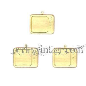 EP-Pendentif Télévision laiton x1 G7527